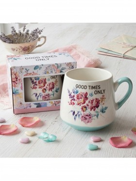 Floral Print Mug Cups (3pcs) With Gift Box 350ml (12oz)
